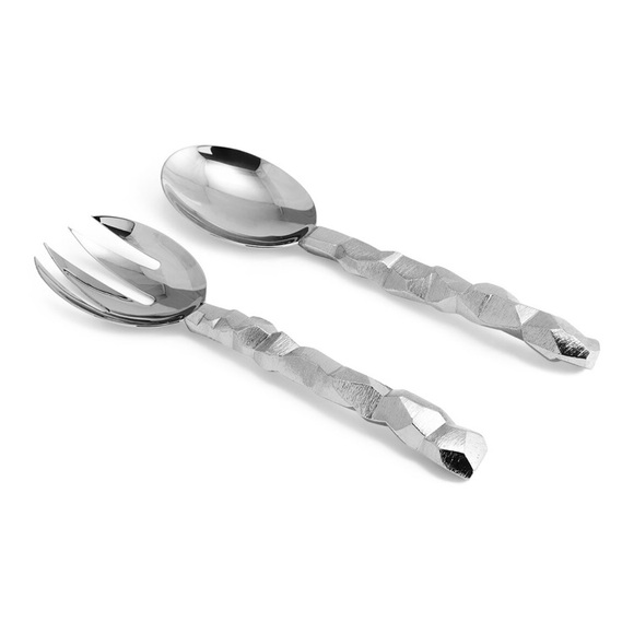 Michael Aram Silver Rock Serving set new in box - Picture 3 of 12